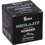 Sayan Shilajit Polvo 28 g en frasco, listo para mezclar.