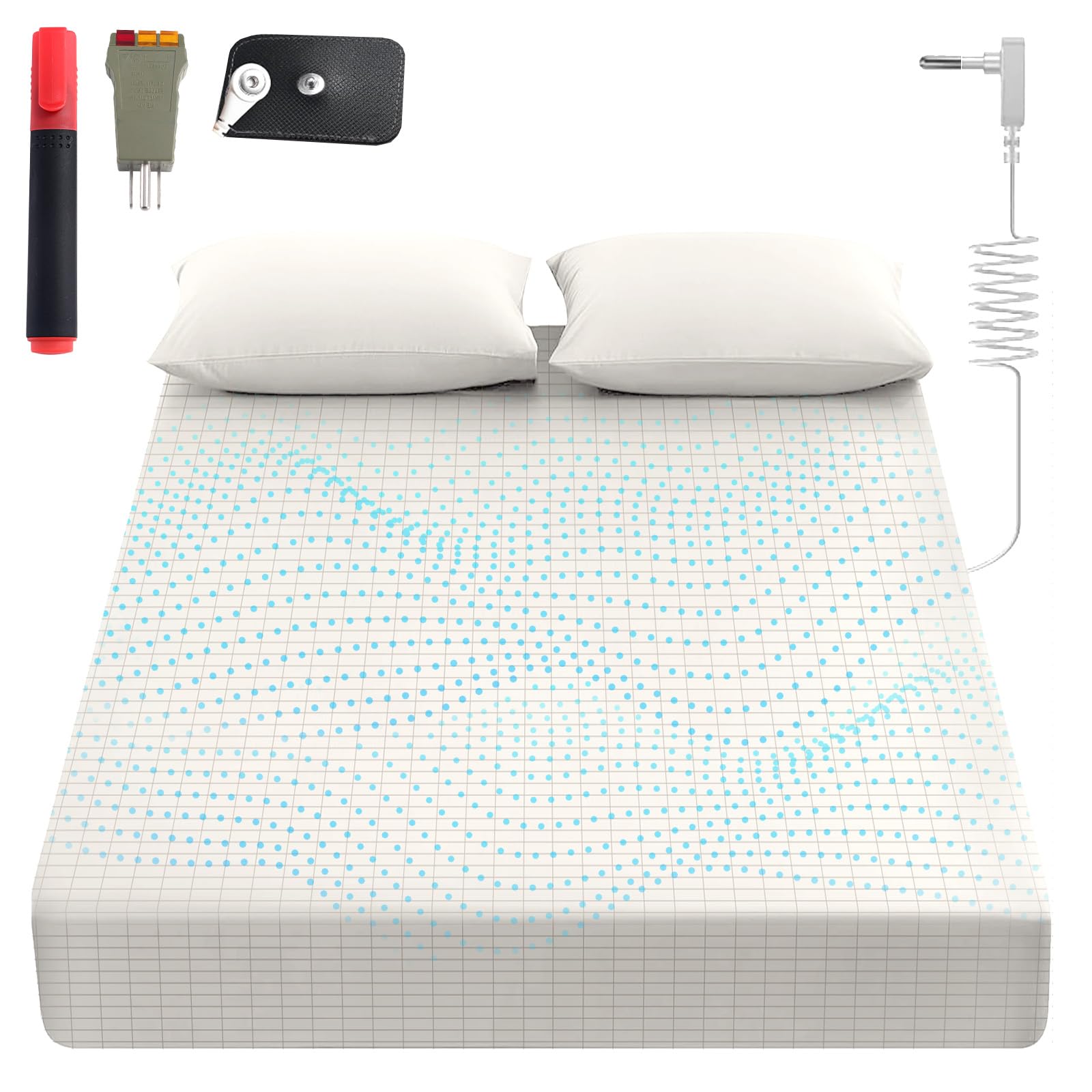 Sayorg sabanas con conexión a tierra para cama King, descanso estable.