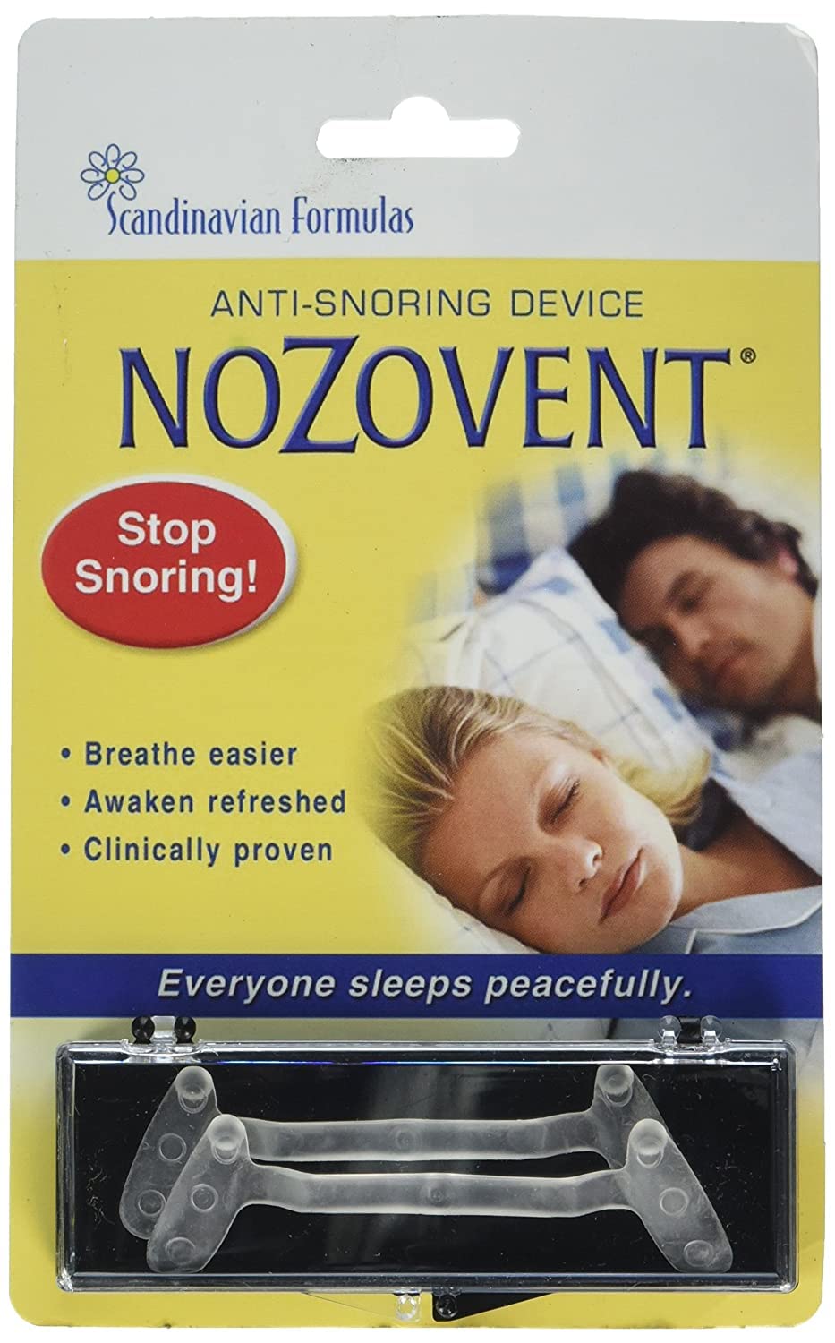 Dispositivo anti-ronquidos Nozovent de Scandinavian Formulas para dormir mejor durante la noche