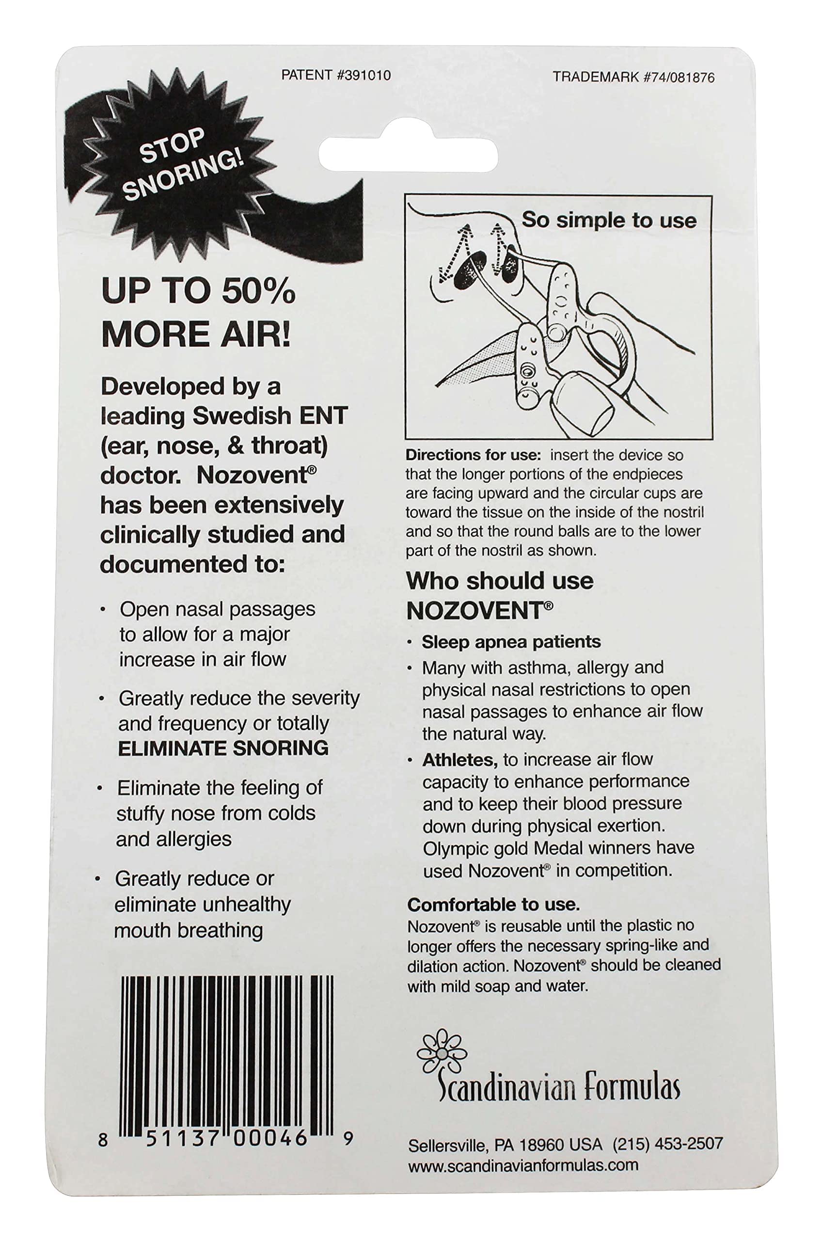 Embalaje Nozovent, caja para almacenar y transportar