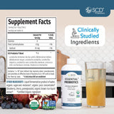 SCD Probiotics Esencial para salud intestinal y bienestar general.