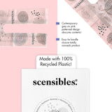 SCENSIBLES bolsa de desecho con diseño gris-rosado: privacidad visible.