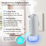 Ambiente suave con luz azul del difusor ScentDinbor