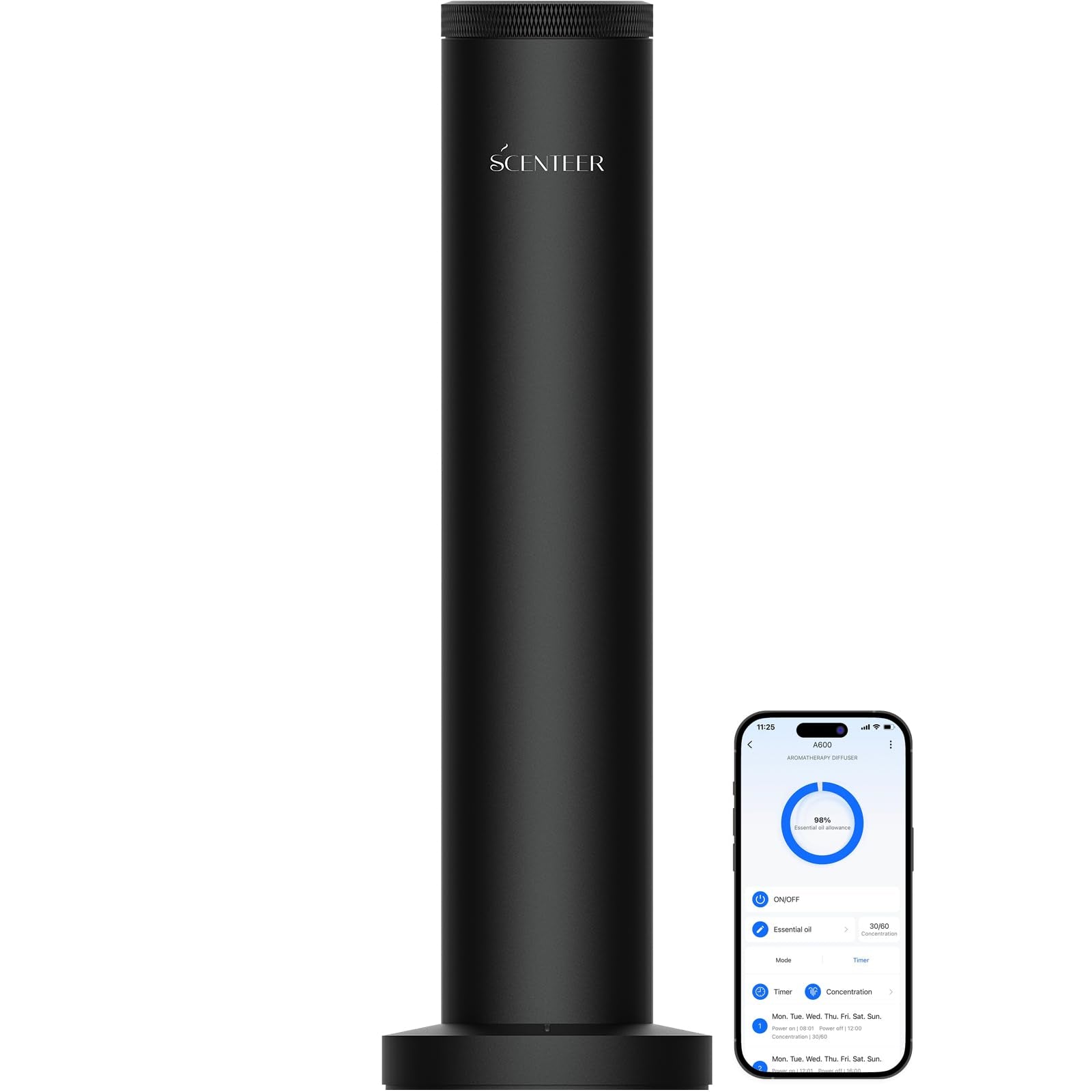 SCENTEER difusor sin cables con batería de larga duración para uso móvil.