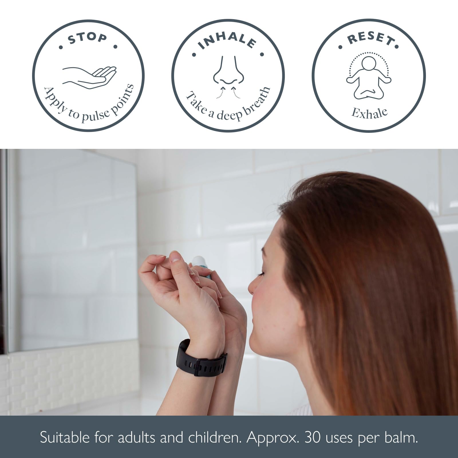 Scentered aplicación en puntos de pulso para uso discreto
