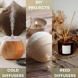 Proyectos artesanales con Scentia Thanksgiving Blend, añade aroma navideño a creaciones.