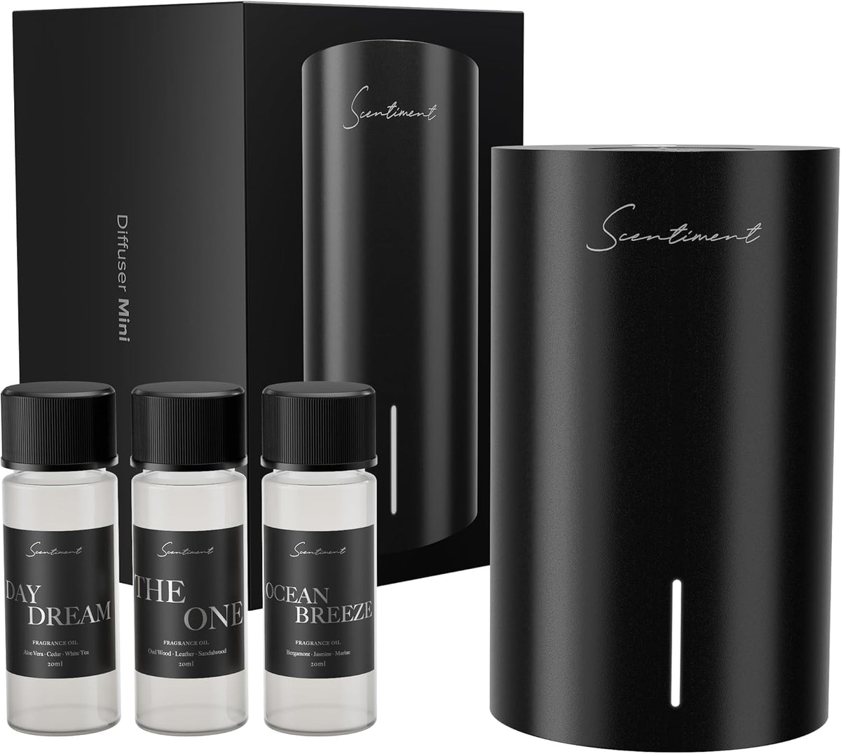 Scentiment Mini V2 LE negro, difusor moderno para aroma constante en casa