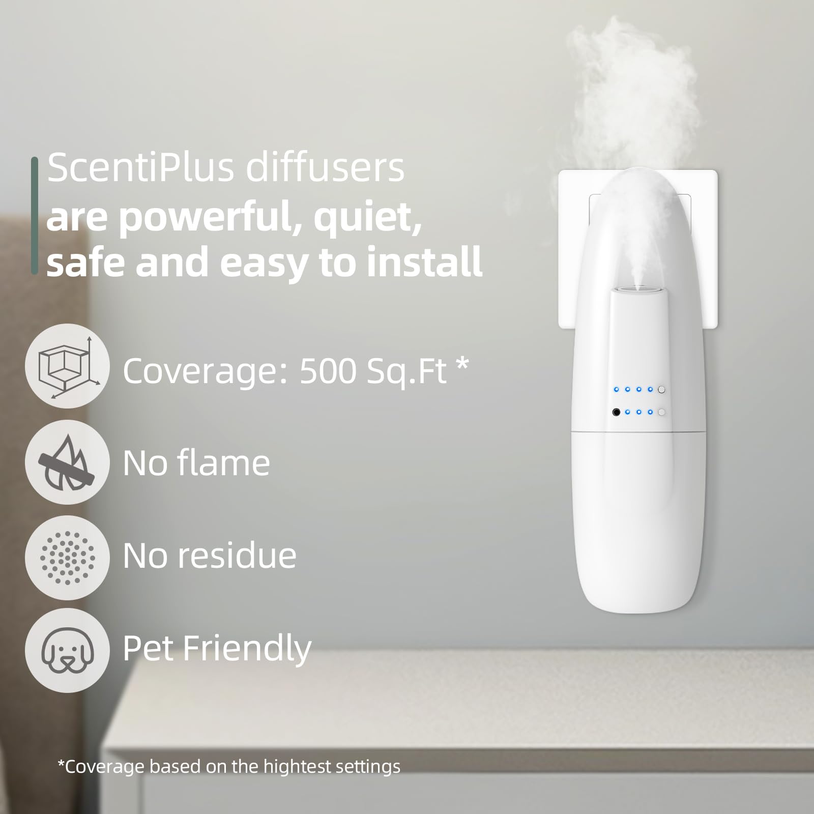 Scentiplus: difusor nano aire frío con diseño lujoso y minimalista.