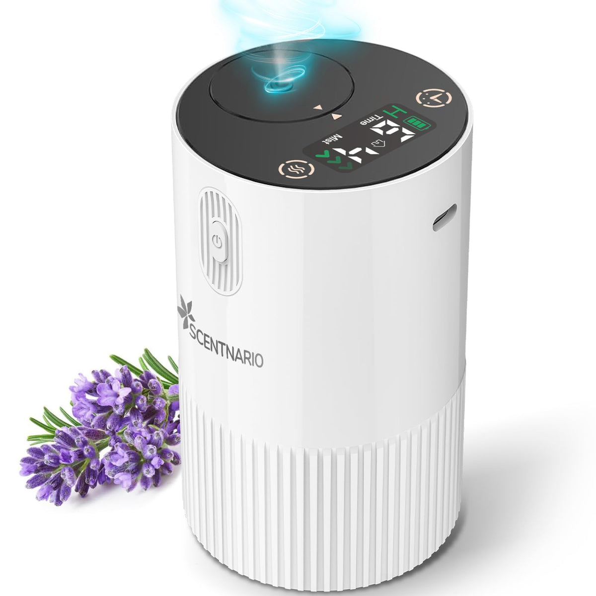 SCENTNARIO difusor sin agua, vista frontal con diseño compacto y aroma inmediato.