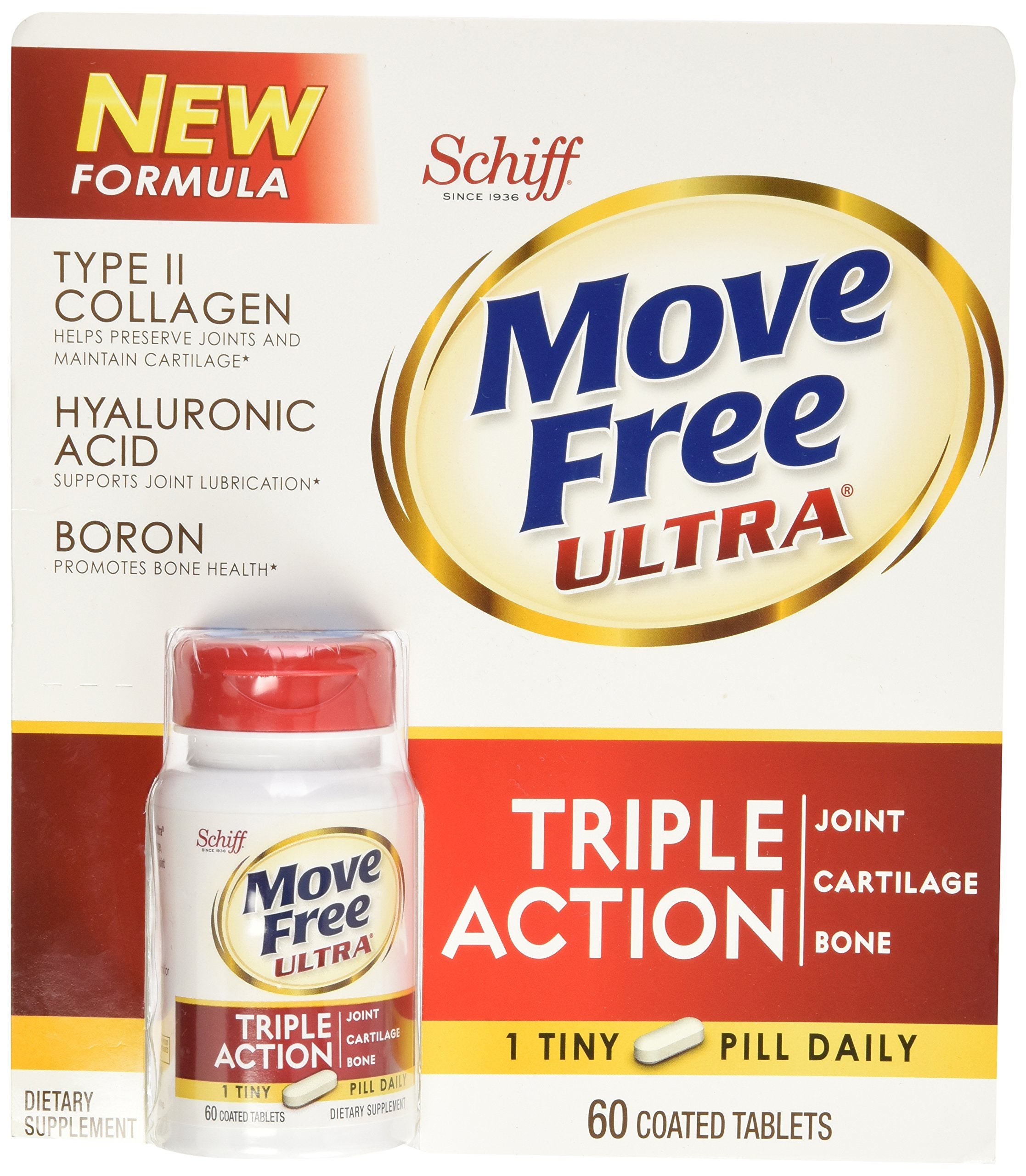 Schiff Move Free Ultra tableta compacta para uso diario de articulaciones