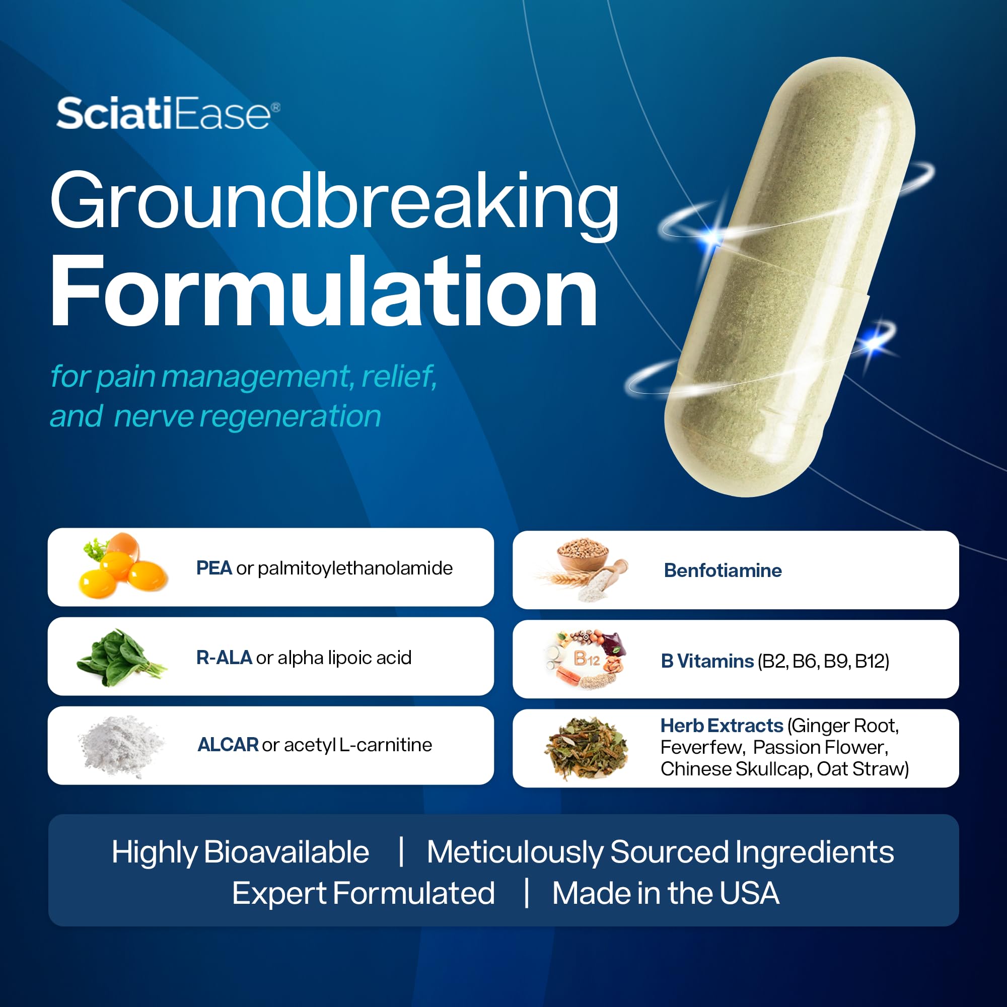 SciatiEase: jengibre en la composición, componente herbal de la fórmula.