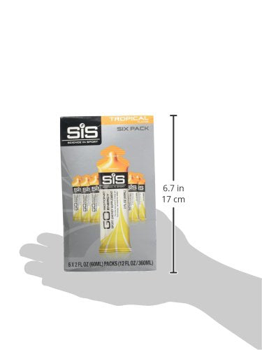 Science in Sport Gel de Energía Pack Tropical, pack de 6 geles para sesiones largas.