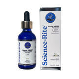 Empaque frontal de Science-Rite Nano Cáñamo en Agua Soluble, claridad de etiqueta.