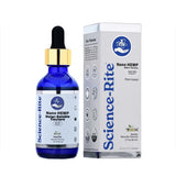 Science-Rite Nano Hemp, botella con gotas para absorción rápida.