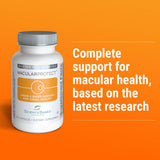 Etiqueta frontal de MacularProtect AREDS 2 destaca nutrientes clave para la salud ocular.
