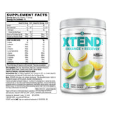 Bote Xtend Scivation EAA + BCAA sabor limón lima, ideal para recuperación tras entrenamientos.