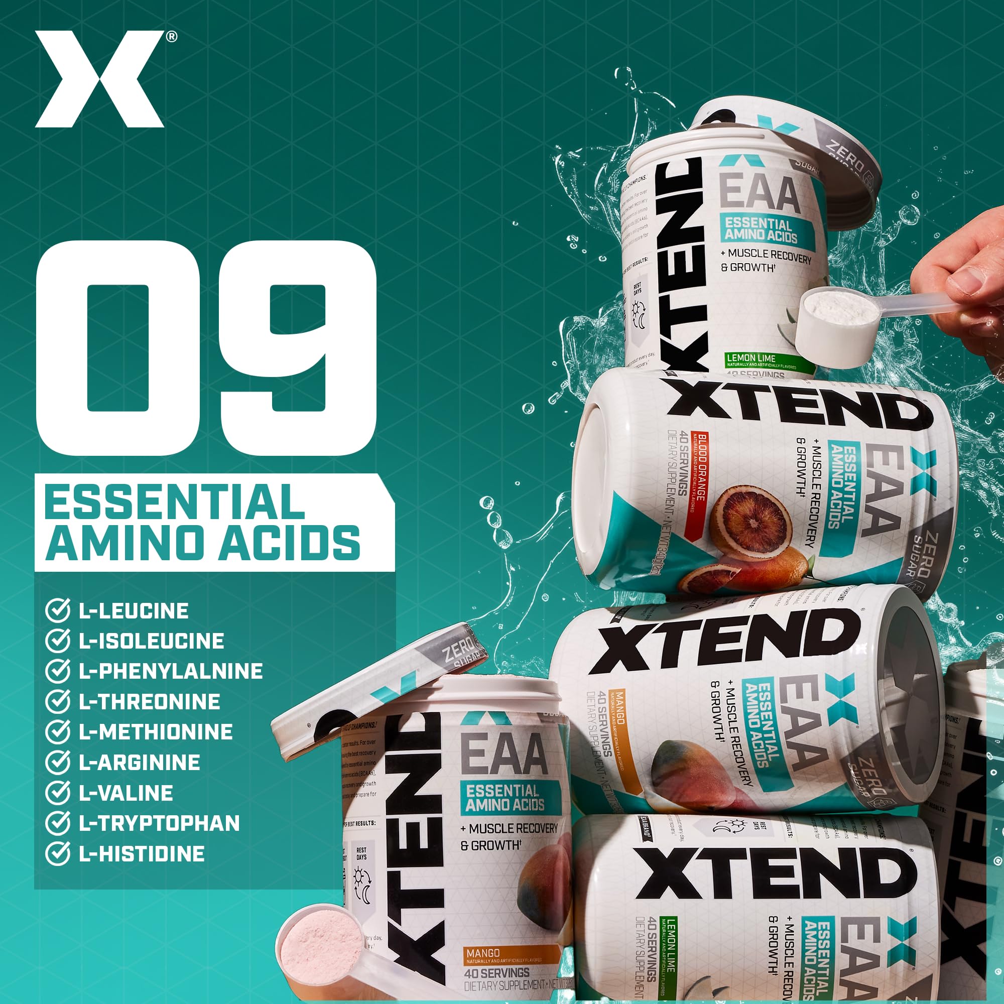 Xtend EAA Scivation sin azúcar para recuperación muscular