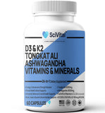 SciVital Ashwaganda-Tongkat Ali: cápsulas para bienestar diario
