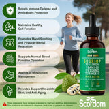 SCORDOM Soursop Bitters label closeup highlighting natural ingredients