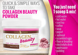 Collagen Beauty Powder se disuelve fácilmente en agua; uso en bebidas.