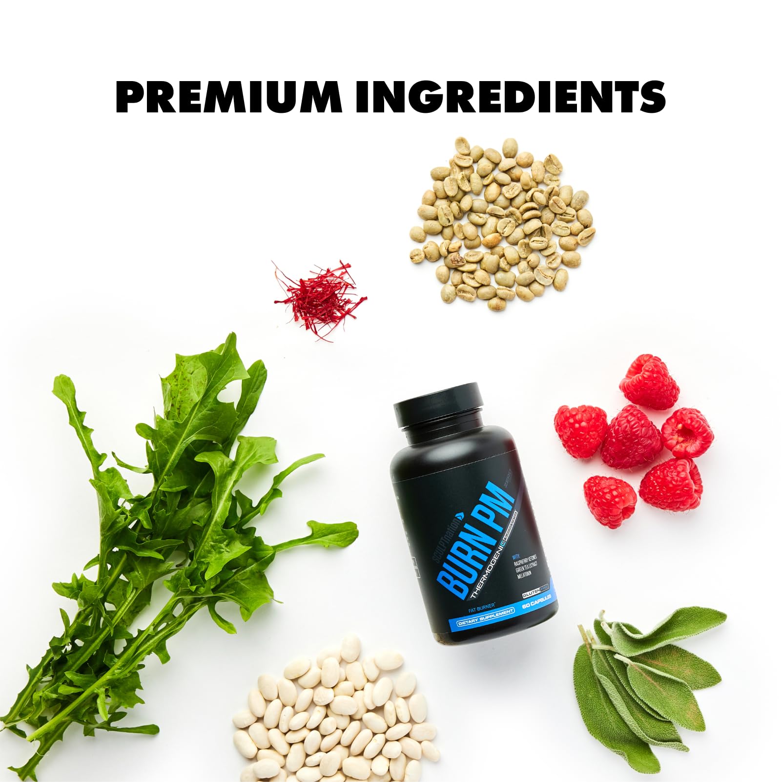 Sculpt Nation Burn PM: panel de información señala seguridad y calidad de ingredientes.