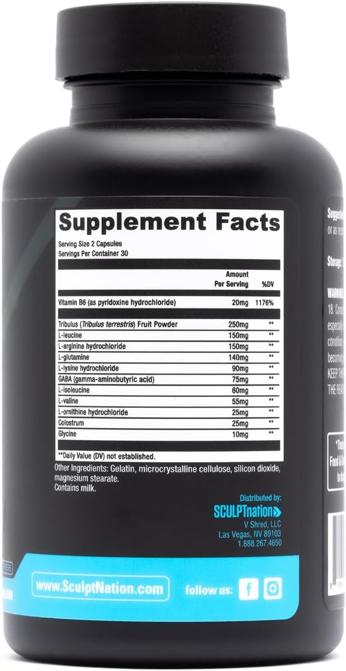 Sculpt Nation: tribulus terrestris en cápsulas para vitalidad y rendimiento.
