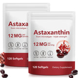 SDJUFEI Astaxantina en doble paquete, cápsulas para uso diario y antioxidante natural