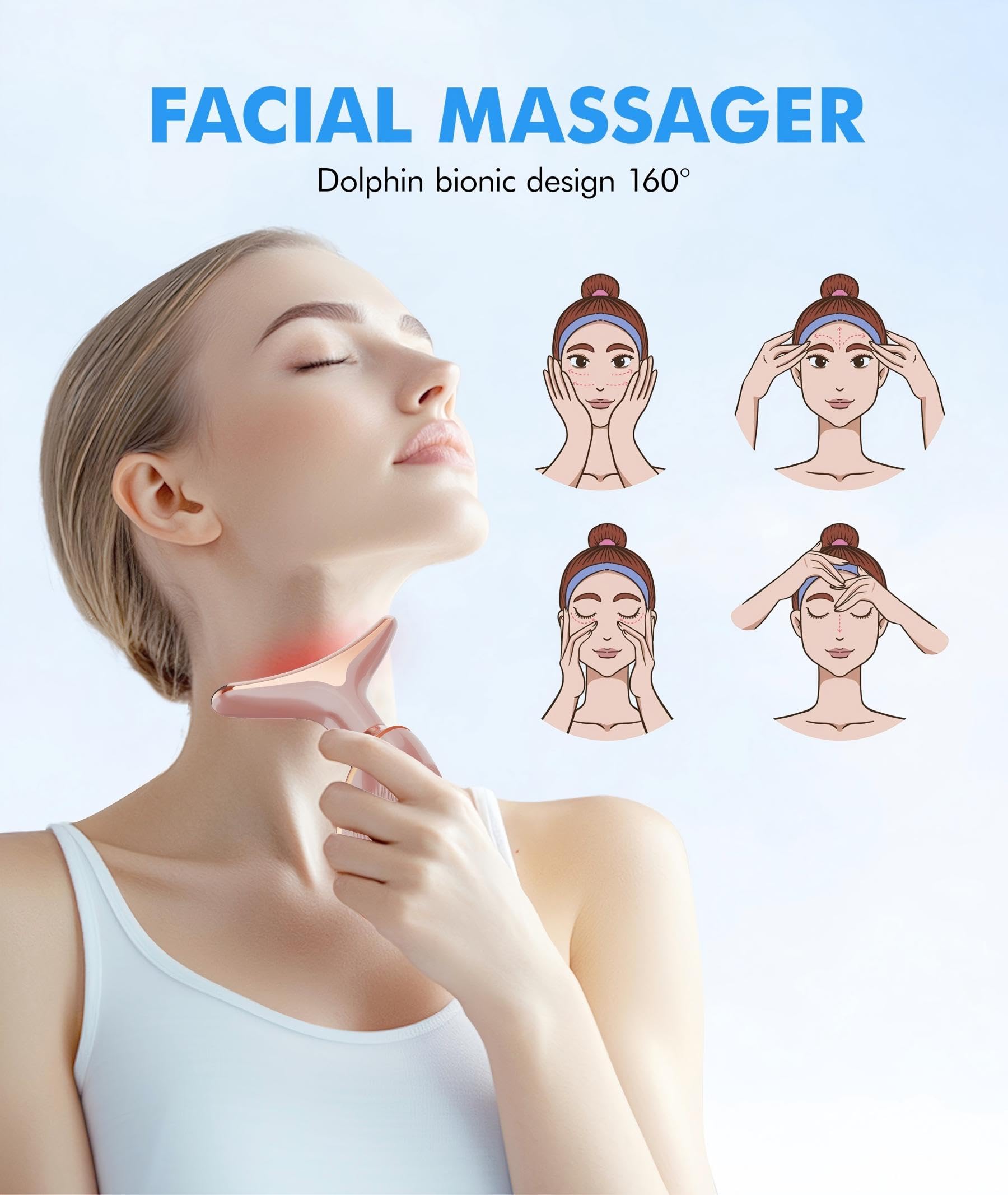 SDKWDH diseño ergonómico para un manejo cómodo durante el masaje facial