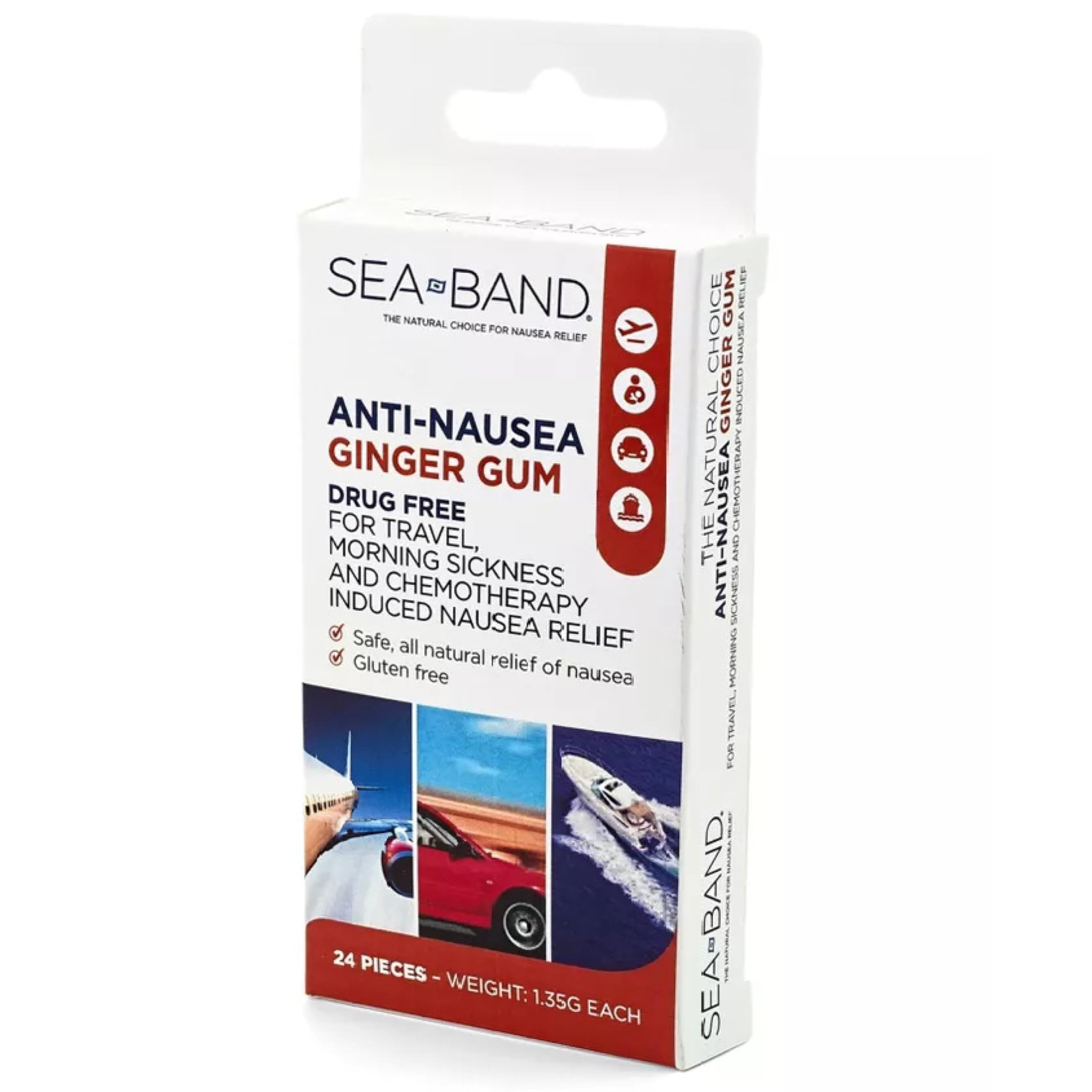 Sea-Band Goma de Jengibre, opción sin azúcar con sabor agradable