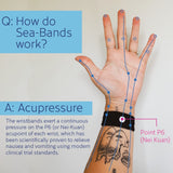 Sea-Band para adultos y niños desde 3 años, opción sin fármacos.