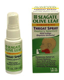 Seagate atomizador garganta hoja de olivo, sabor frambuesa-menta, uso para irritaciones leves.