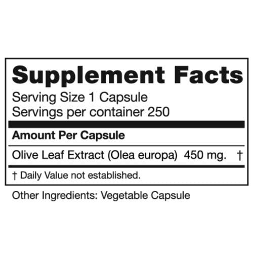Seagate Hoja de Olivo Extracto 450 mg, etiqueta clara, ideal para ritual diario