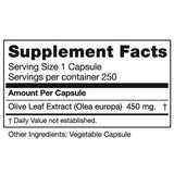 Seagate Hoja de Olivo Extracto 450 mg, etiqueta clara, ideal para ritual diario