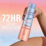 Secret desodorante corporal 72 horas, frescura duradera y olor neutralizado.