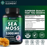 Secret Element Sea Moss Capsules enfoque en muira puama para estilo de vida activo.