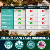 Secret Element Sea Moss Capsules vertido limpio para consumo diario sin sabor.