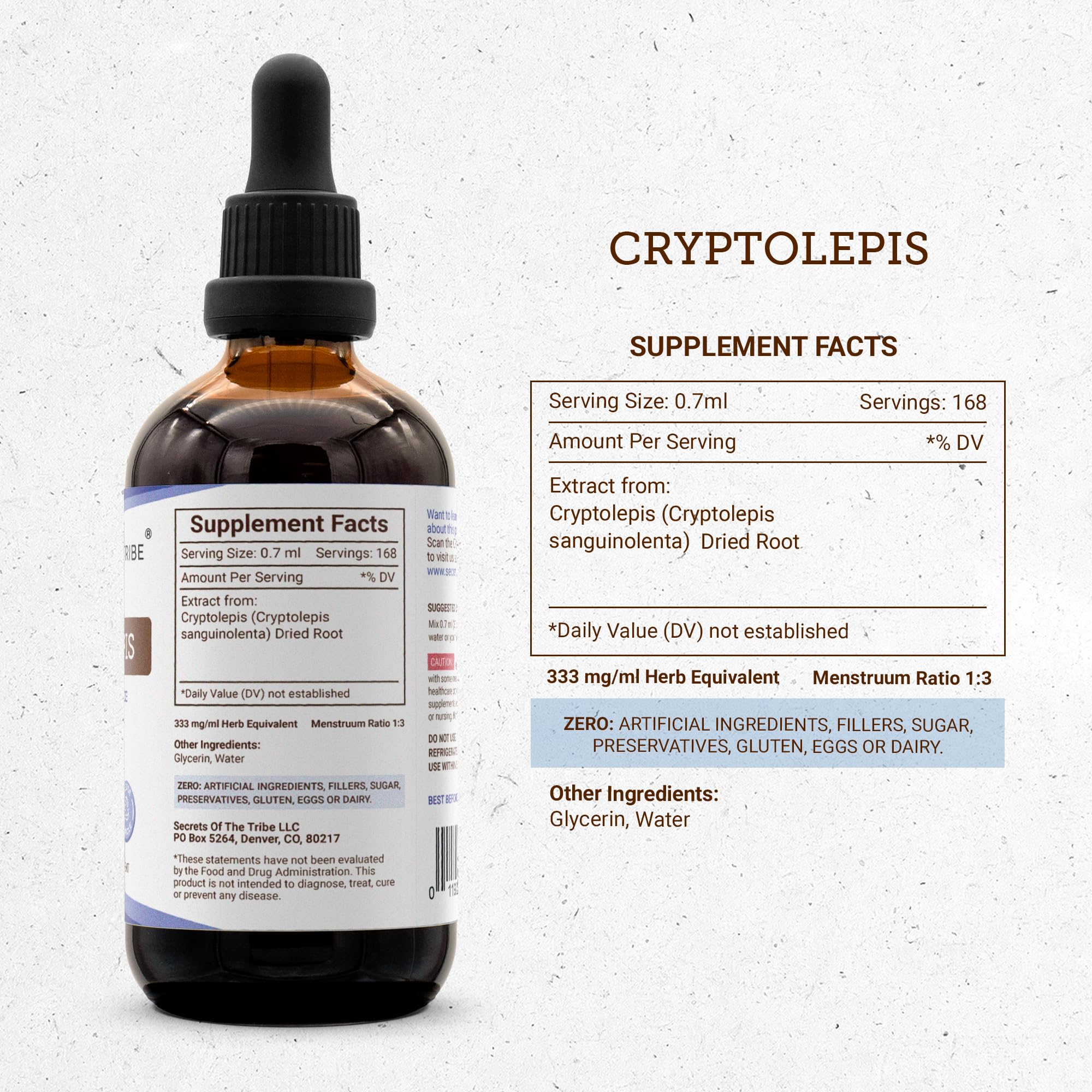 Secretos de la Tribu Cryptolepis raíz: extracto de planta para rituales diarios.