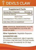 Secrets of the Tribe garra del diablo lista de ingredientes, opción natural y simple.
