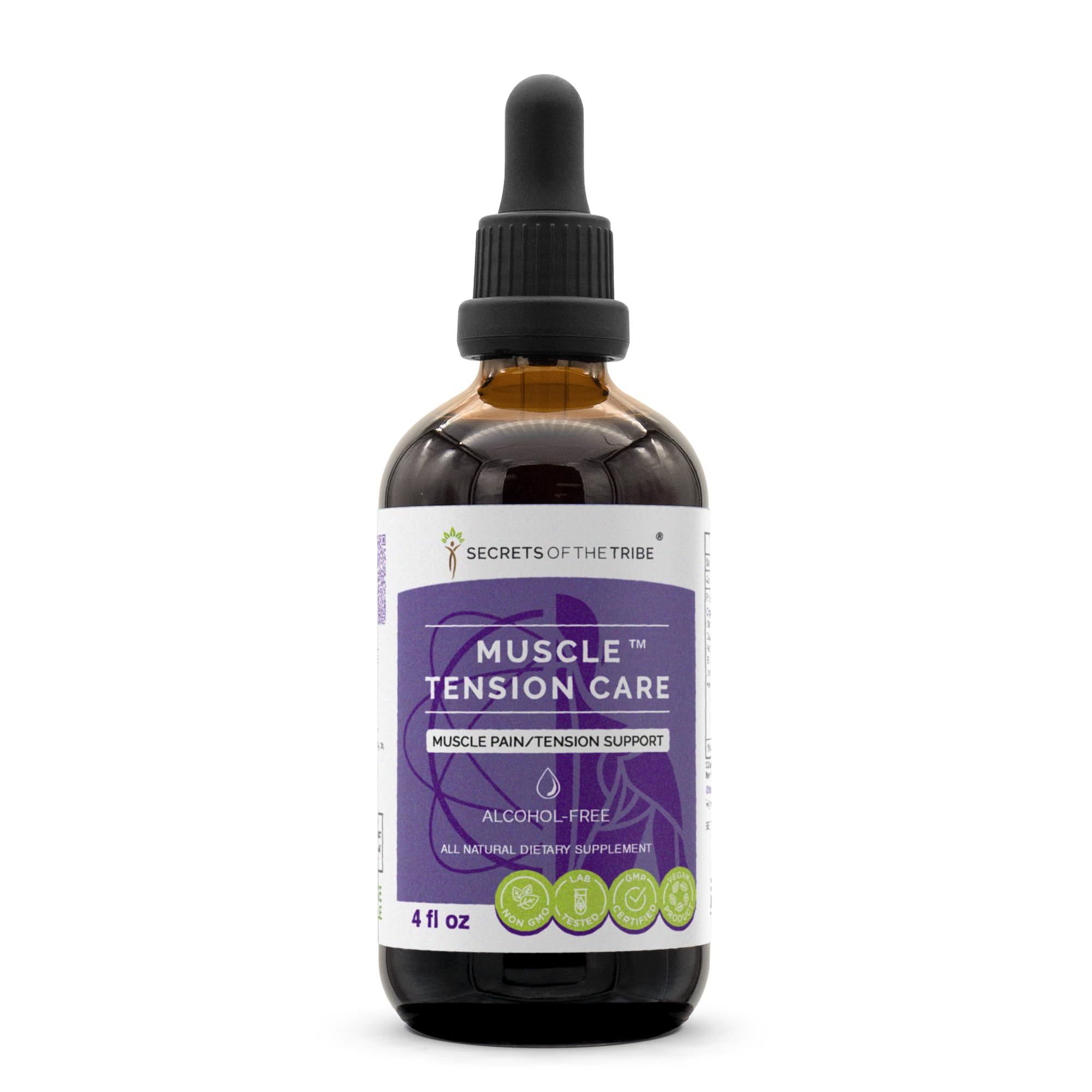 Secrets of the Tribe: botella 4 oz para apoyo muscular suave