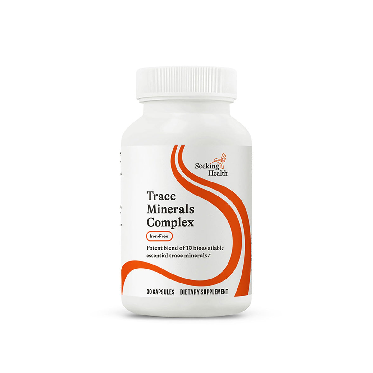 Seeking Health Trace Minerals Complex: botella con cápsulas para apoyo al sistema inmune diario.