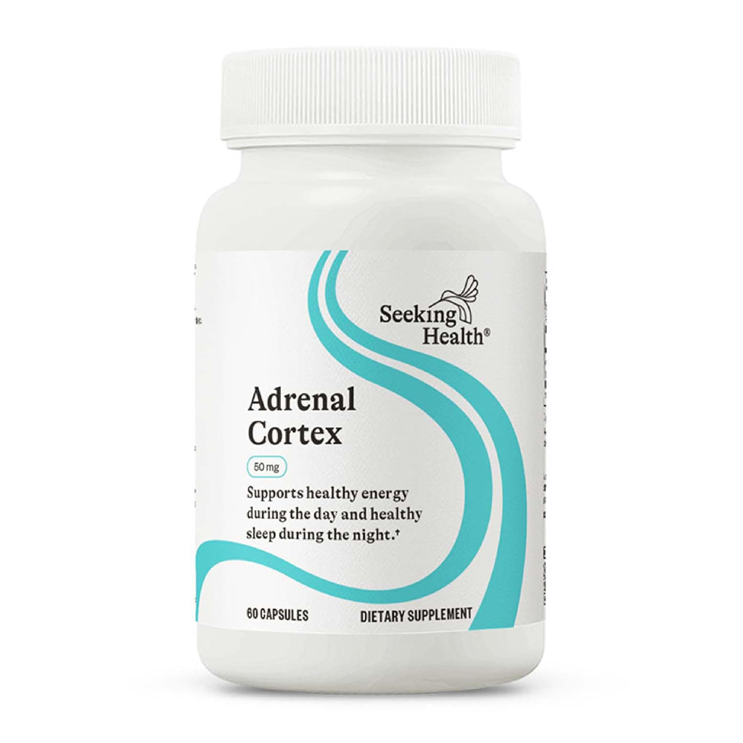 Seeking Health Adrenal Cortex cápsulas en bote para energía diaria