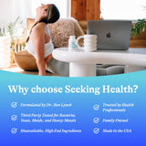 Seeking Health Ashwagandha: etiqueta resalta 467 mg por cápsula