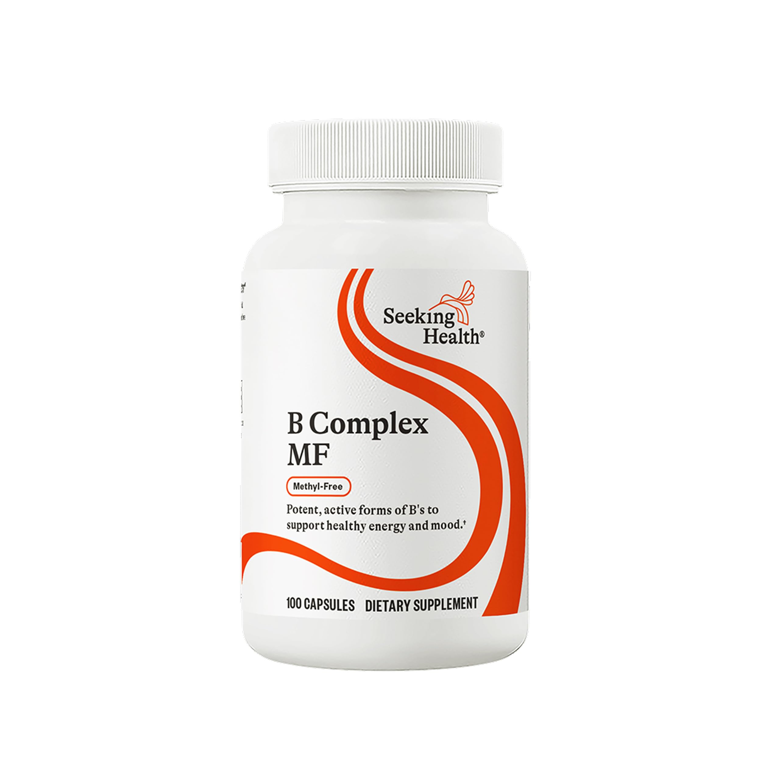 Cápsulas de Seeking Health B Complex MF para energía diaria y bienestar.