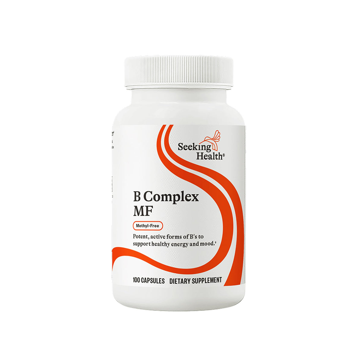 Cápsulas de Seeking Health B Complex MF para energía diaria y bienestar.