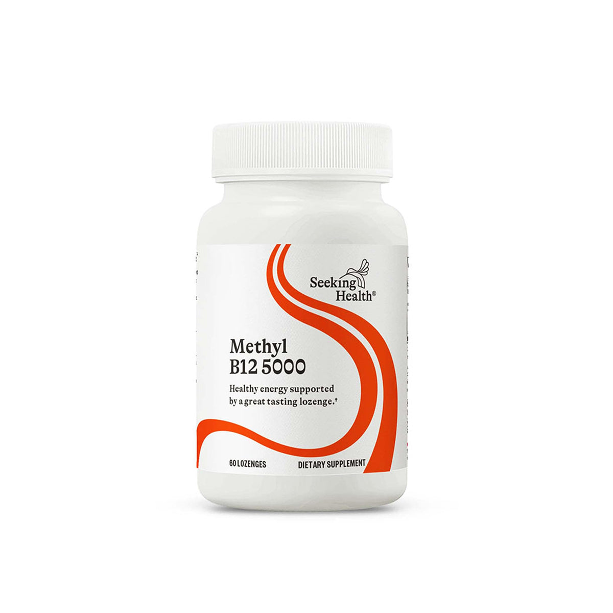 Seeking Health B12 metilcobalamina 5000 en botella, soporte para energía y metabolismo.