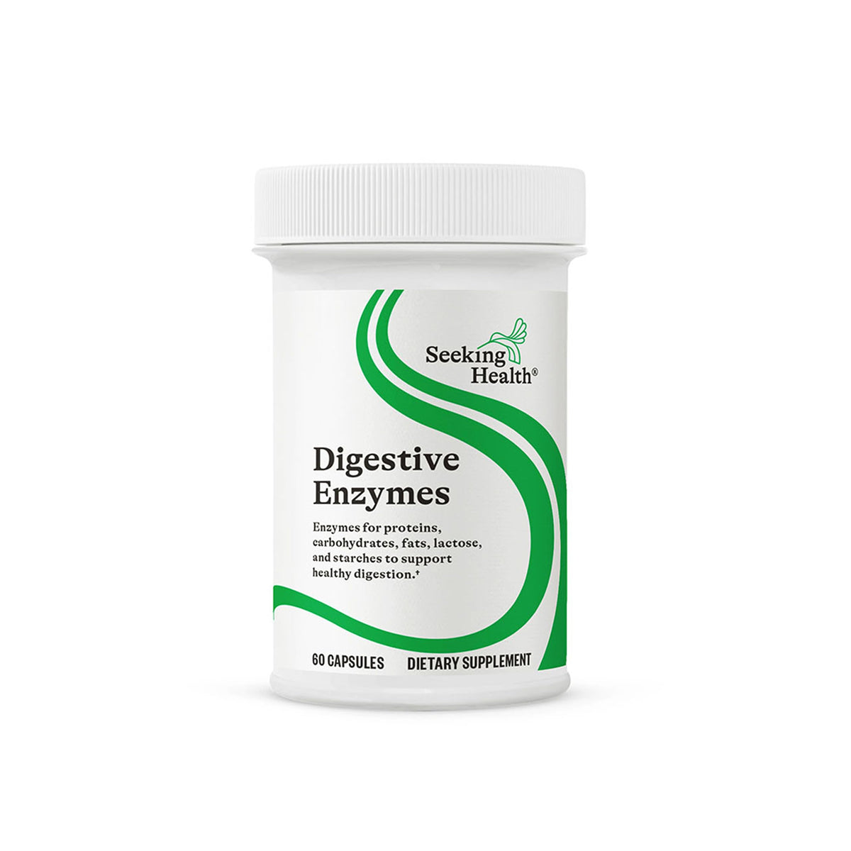 Cápsulas digestivas de Seeking Health para apoyar la digestión suave tras las comidas.