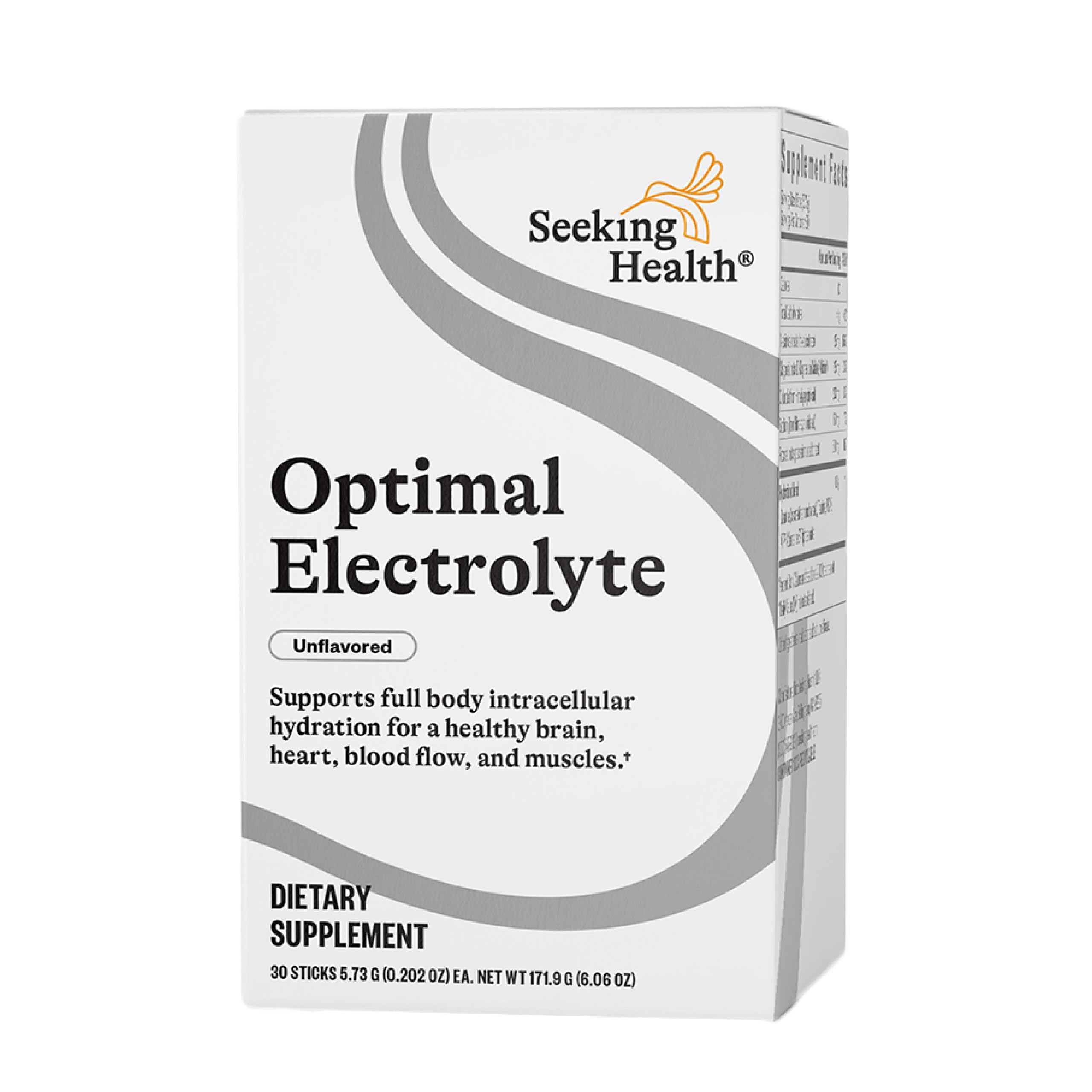 Seeking Health Electrolyte Sticks en envase 30 palitos para hidratación diaria.