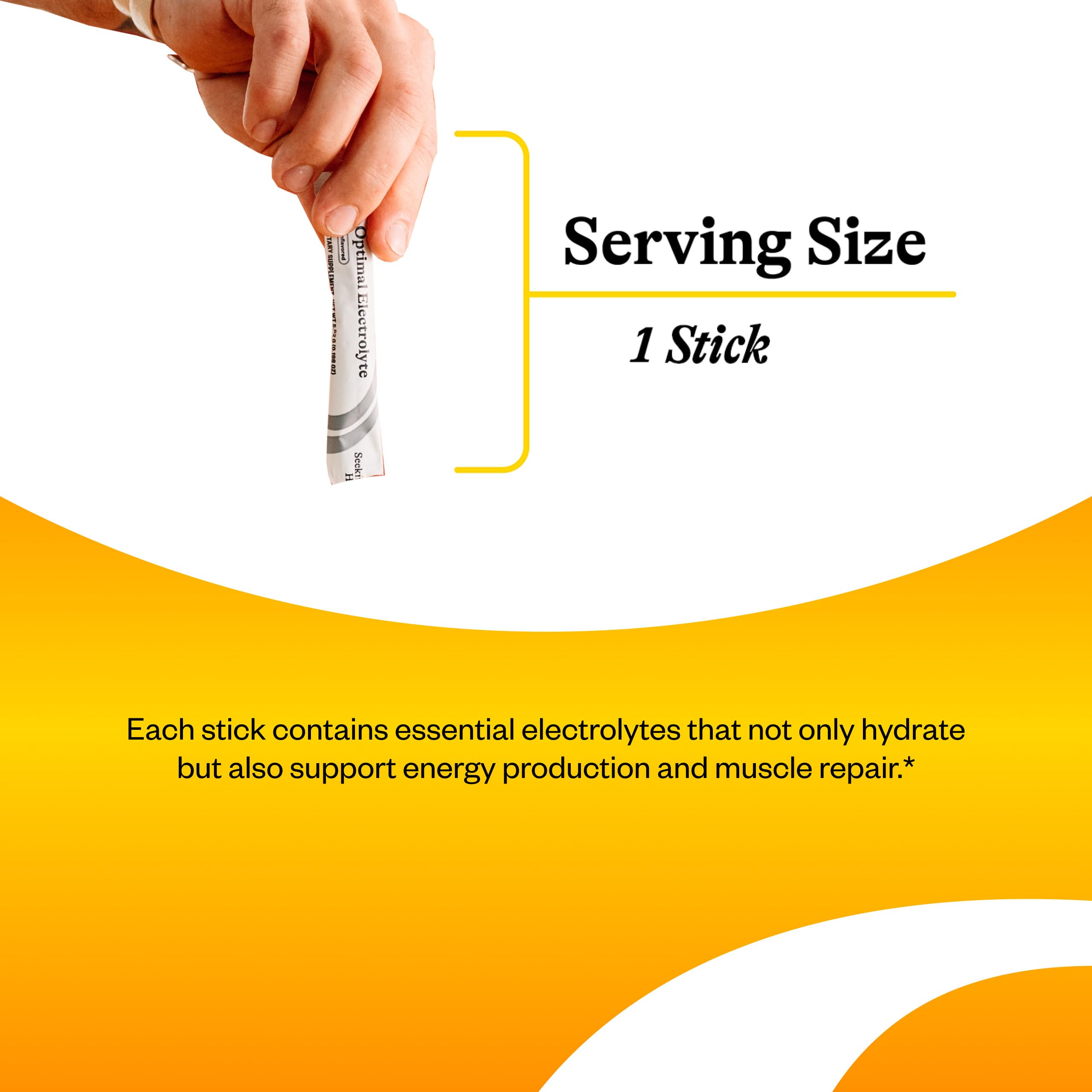 Seeking Health Electrolyte Sticks sin sabor, bebida limpia y refrescante.