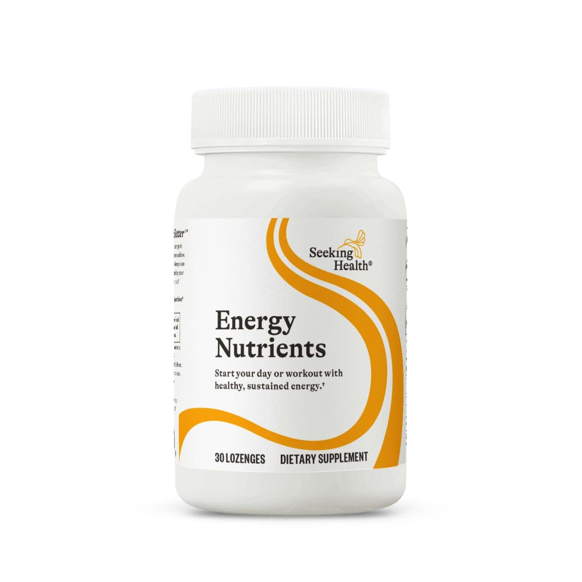 Envase de Seeking Health Energy Nutrients mostrando pastillas para energía diaria