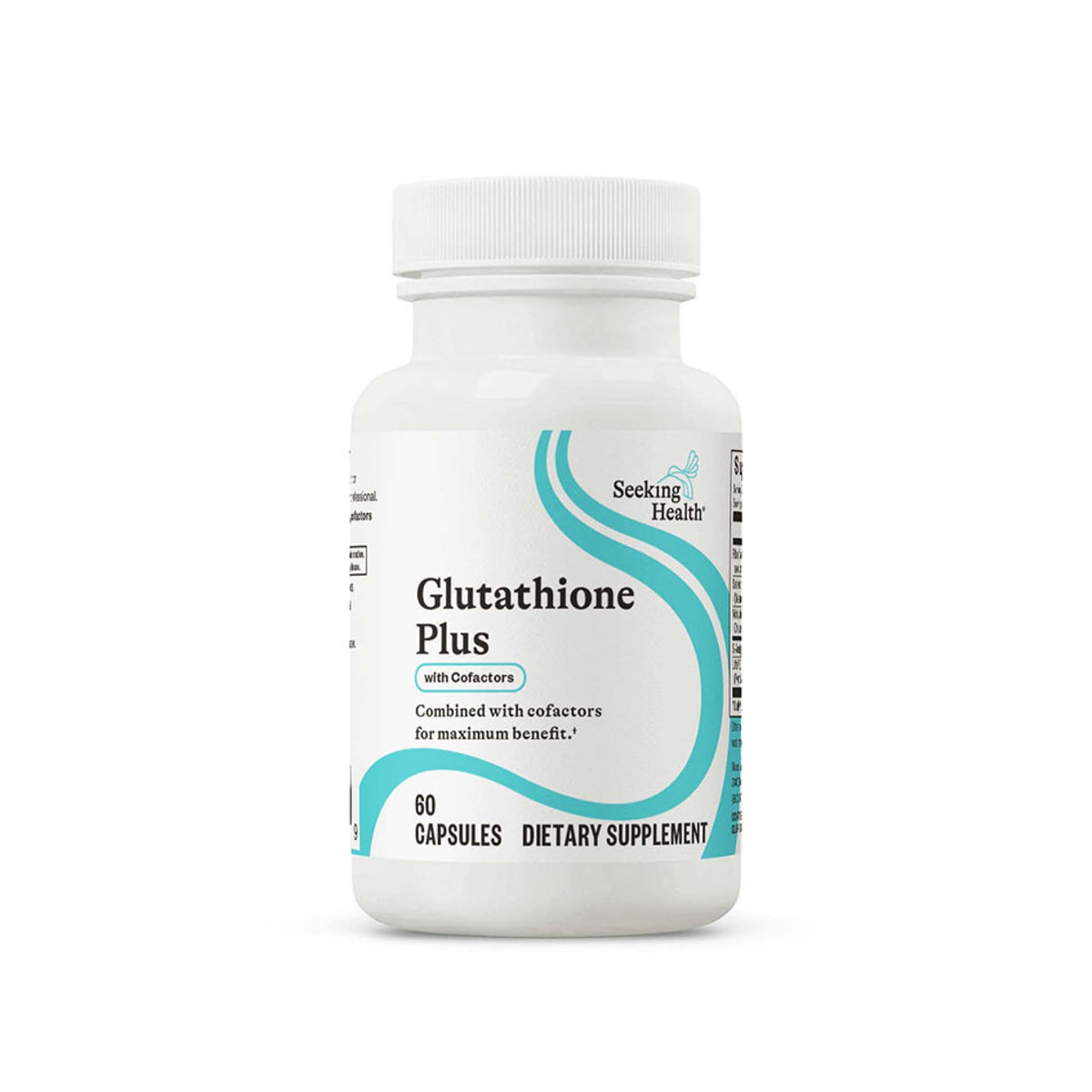 Glutatión Plus de Seeking Health: cápsulas vegetarianas para soporte antioxidante diario.
